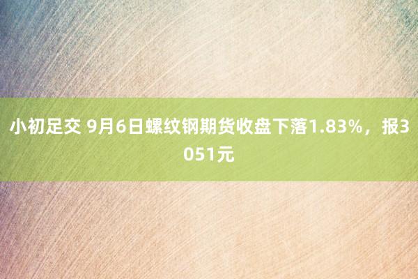 小初足交 9月6日螺纹钢期货收盘下落1.83%，报3051元