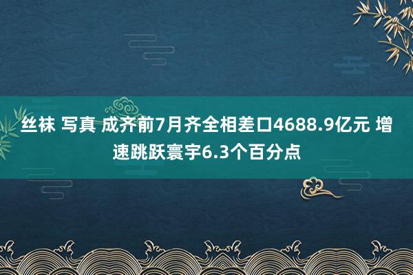 丝袜 写真 成齐前7月齐全相差口4688.9亿元 增速跳跃寰宇6.3个百分点