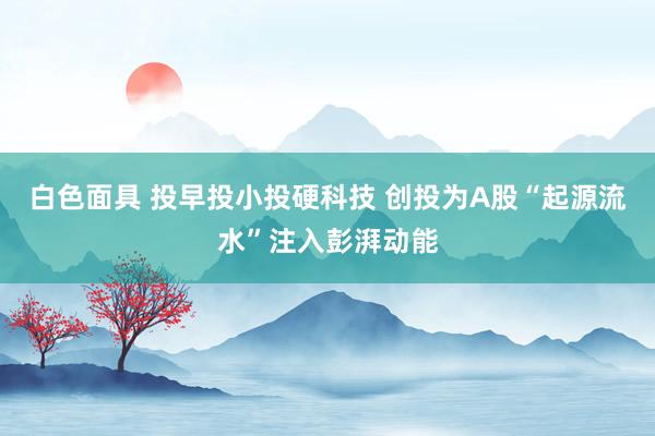 白色面具 投早投小投硬科技 创投为A股“起源流水”注入彭湃动能