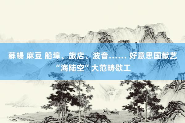 蘇暢 麻豆 船埠、旅店、波音…… 好意思国献艺“海陆空”大范畴歇工