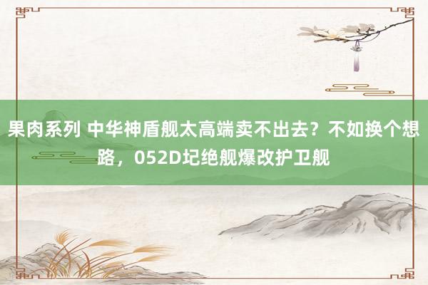 果肉系列 中华神盾舰太高端卖不出去？不如换个想路，052D圮绝舰爆改护卫舰