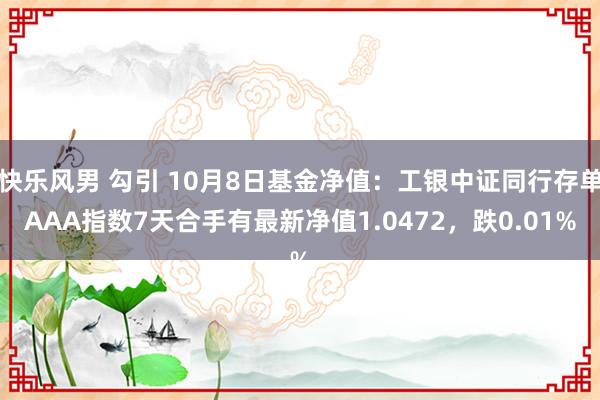 快乐风男 勾引 10月8日基金净值：工银中证同行存单AAA指数7天合手有最新净值1.0472，跌0.01%