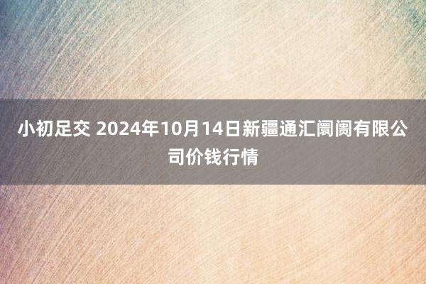 小初足交 2024年10月14日新疆通汇阛阓有限公司价钱行情