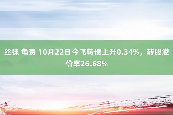 丝袜 龟责 10月22日今飞转债上升0.34%，转股溢价率26.68%