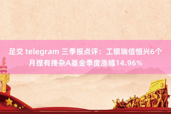 足交 telegram 三季报点评：工银瑞信恒兴6个月捏有搀杂A基金季度涨幅14.96%