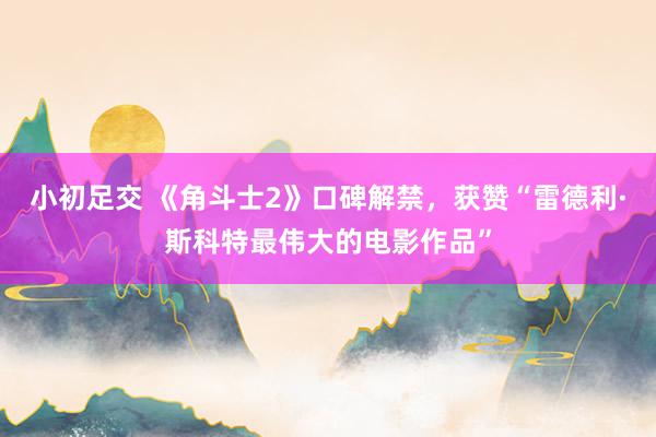 小初足交 《角斗士2》口碑解禁，获赞“雷德利·斯科特最伟大的电影作品”