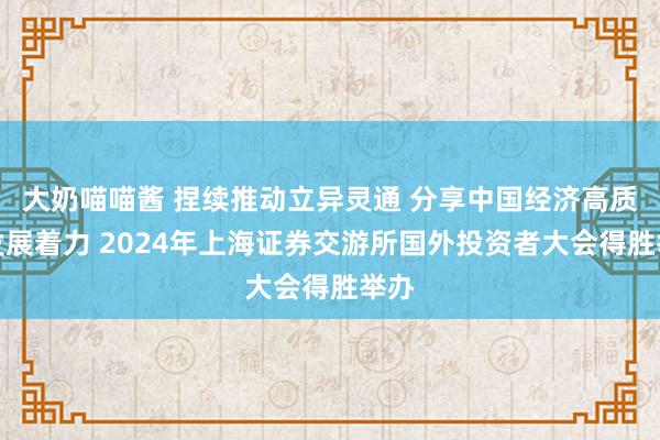 大奶喵喵酱 捏续推动立异灵通 分享中国经济高质料发展着力 2024年上海证券交游所国外投资者大会得胜举办