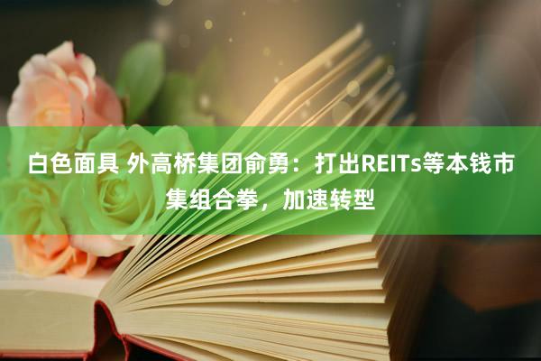 白色面具 外高桥集团俞勇：打出REITs等本钱市集组合拳，加速转型