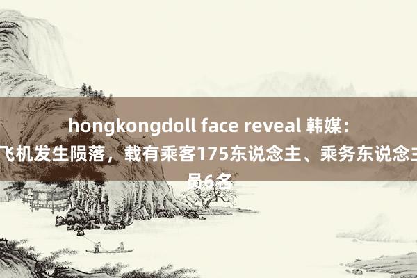 hongkongdoll face reveal 韩媒：韩国一飞机发生陨落，载有乘客175东说念主、乘务东说念主员6名