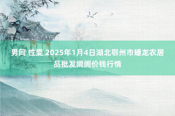 男同 性愛 2025年1月4日湖北鄂州市蟠龙农居品批发阛阓价钱行情