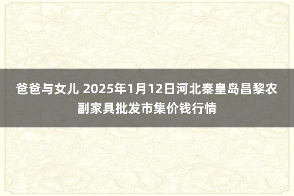 爸爸与女儿 2025年1月12日河北秦皇岛昌黎农副家具批发市集价钱行情