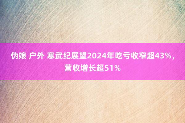 伪娘 户外 寒武纪展望2024年吃亏收窄超43%，营收增长超51%