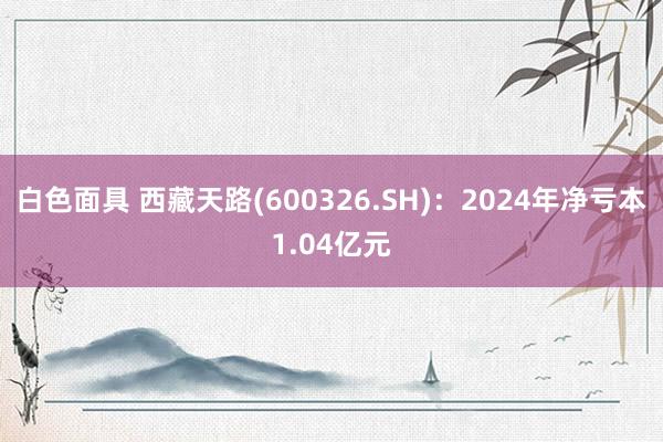 白色面具 西藏天路(600326.SH)：2024年净亏本1.04亿元